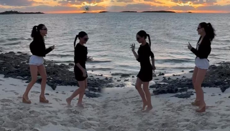 Lüks tatile damga vuran dans! Düğünde bozuşan ünlü gelin kaynana meğer çoktan barışmış…