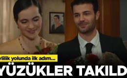 Evlilik yolunda ilk adım… Serdar ve Dönüş’ün yüzükleri takıldı