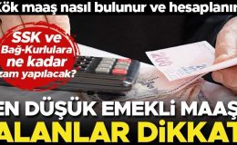 Son dakika… Kök maaş nasıl bulunur? Emekli maaşlarına ne kadar zam yapılacak? En düşük emekli maaşı tahminleri… İşte tüm detaylar…