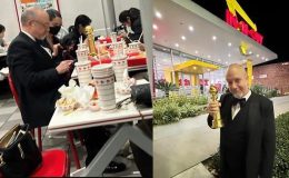 Sosyal medya bu anları konuşuyor… Büyük ödülü kaptı, kutlama için soluğu hamburgercide aldı!